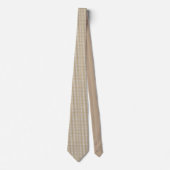 Modern Beige Achthoek Patroon Stropdas (Voorkant)