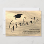Modern Beige Afstuderen Aankondiging (Voorkant)