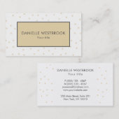 Modern Beige and White Star Pattern Visitekaartje (Voorkant / Achterkant)