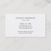 Modern Beige and White Star Pattern Visitekaartje (Achterkant)