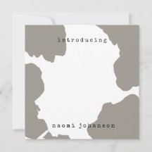 Modern Beige Aquarel Baby Aankondiging