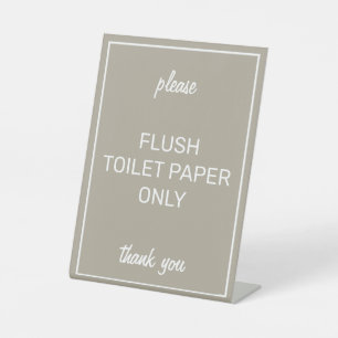 Modern Beige Badkamer Septische Pedaalemmer Bord Reclamebord Met Voetstuk