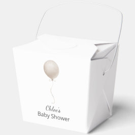 Modern Beige Balloon Boho Baby shower Bedankdoosjes