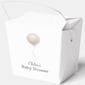 Modern Beige Balloon Boho Baby shower Bedankdoosjes (Achterkant)