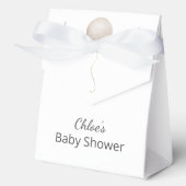 Modern Beige Balloon Boho Baby shower Bedankdoosjes (Voorkant)
