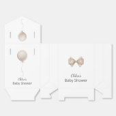 Modern Beige Balloon Boho Baby shower Bedankdoosjes (Ongevouwen)