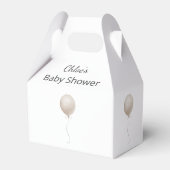 Modern Beige Balloon Boho Baby shower Bedankdoosjes (Achterkant)
