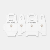 Modern Beige Balloon Boho Baby shower Bedankdoosjes (Uitgevouwen)