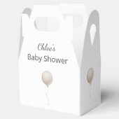 Modern Beige Balloon Boho Baby shower Bedankdoosjes (Geopend)
