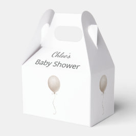 Modern Beige Balloon Boho Baby shower Bedankdoosjes