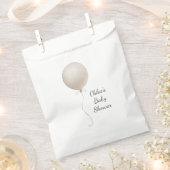 Modern Beige Balloon Boho Baby shower Bedankzakje (Geknipt)