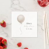 Modern Beige Balloon Boho Baby shower Servet (Insitu)