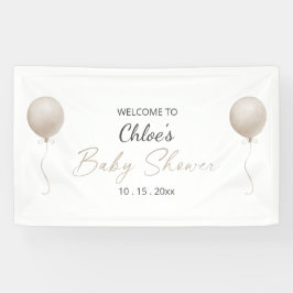 Modern Beige Balloon Boho Baby shower Spandoek