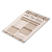 Modern Beige Bruin Patroon Dagelijks Yoga Journaal Notitieblok (Schuin)