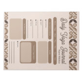 Modern Beige Bruin Patroon Dagelijks Yoga Journaal Notitieblok (Voorkant)