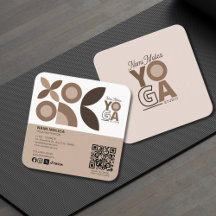 Modern Beige Bruin Patroon Yoga Studio