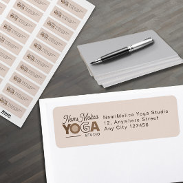 Modern Beige Bruin Yoga Studio Adres Etiket