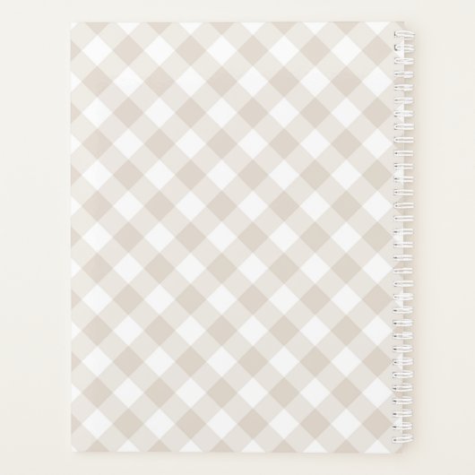 Modern Beige Buffalo Pset Planner (Achterkant)