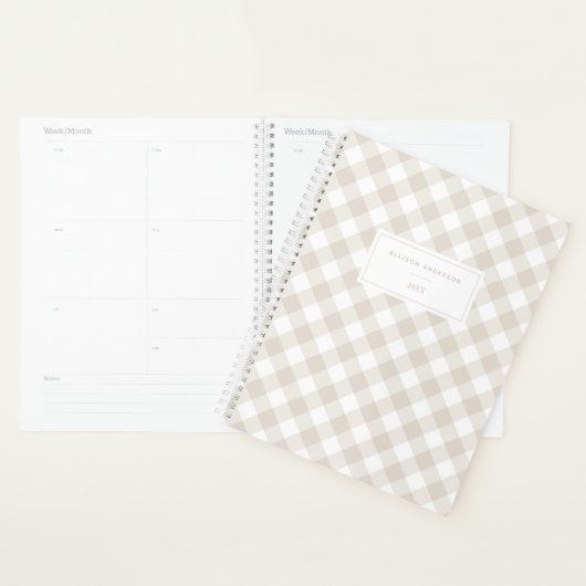 Modern Beige Buffalo Pset Planner (Display)