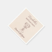 Modern Beige Cheers naar 30 jaar Verjaardag servet (Hoek)