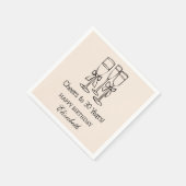 Modern Beige Cheers naar 30 jaar Verjaardag servet (Hoek)