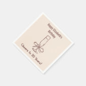 Modern Beige Cheers naar 30 jaar Verjaardag servet (Hoek)