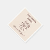 Modern Beige Cheers naar 30 jaar Verjaardag servet (Hoek)