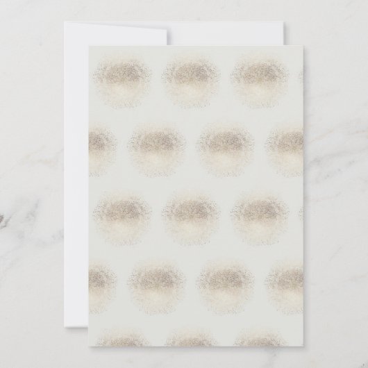 Modern Beige Cream Gold Monogram Oval Arch Kaart (Achterkant)