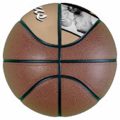 Modern Beige Dad Name Keepomwille 3 Photo Collage Basketbal (Rechts)