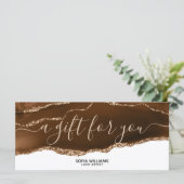 Modern Beige Earth Certificate Cadeaukaart Voeg Lo (Staand voorkant)