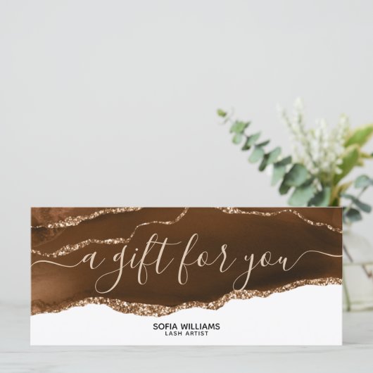 Modern Beige Earth Certificate Cadeaukaart Voeg Lo (Staand voorkant)