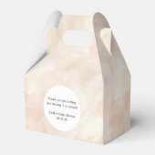 Modern Beige Eenvoudig Delicaat Waterverf Patroon Bedankdoosjes (Voorkant Zijde)