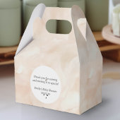 Modern Beige Eenvoudig Delicaat Waterverf Patroon Bedankdoosjes