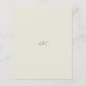 Modern Beige Elegant Script Wedding Invitation (Achterkant)