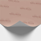 Modern Beige en Wijn Monogram Cadeaupapier (Hoek)