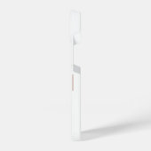 Modern Beige en Wijn Monogram iPhone Hoesje (Linkerkant)