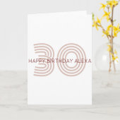 Modern Beige en Wijn Monogram Kaart (Gele Bloem)