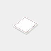 Modern Beige en Wijn Monogram Post-it® Notes (Schuin)
