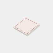 Modern Beige en Wijn Monogram Post-it® Notes (Schuin)