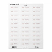 Modern Beige en Wijn Monogram Retouradres Etiket (Full Sheet)