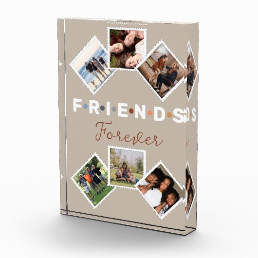 Modern Beige Friends Forever Foto Collage (Rechts)