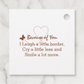 Modern Beige Friends Forever Foto Collage Bedankjes Labels (Achterkant)