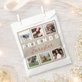 Modern Beige Friends Forever Foto Collage Bedankzakje (Geknipt)