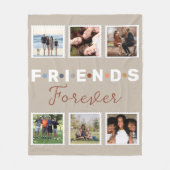 Modern Beige Friends Forever Foto Collage Fleece Deken (Voorkant)