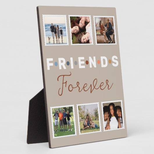 Modern Beige Friends Forever Foto Collage Fotoplaat (Zijkant)