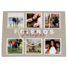 Modern Beige Friends Forever Foto Collage Groot Cadeauzakje