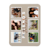 Modern Beige Friends Forever Foto Collage Magneet (Verticaal)