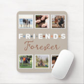 Modern Beige Friends Forever Foto Collage Muismat (Met muis)