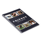 Modern Beige Friends Forever Foto Collage Notitieboek (Rechterzijde)