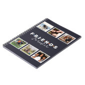 Modern Beige Friends Forever Foto Collage Notitieboek (Linkerzijde)